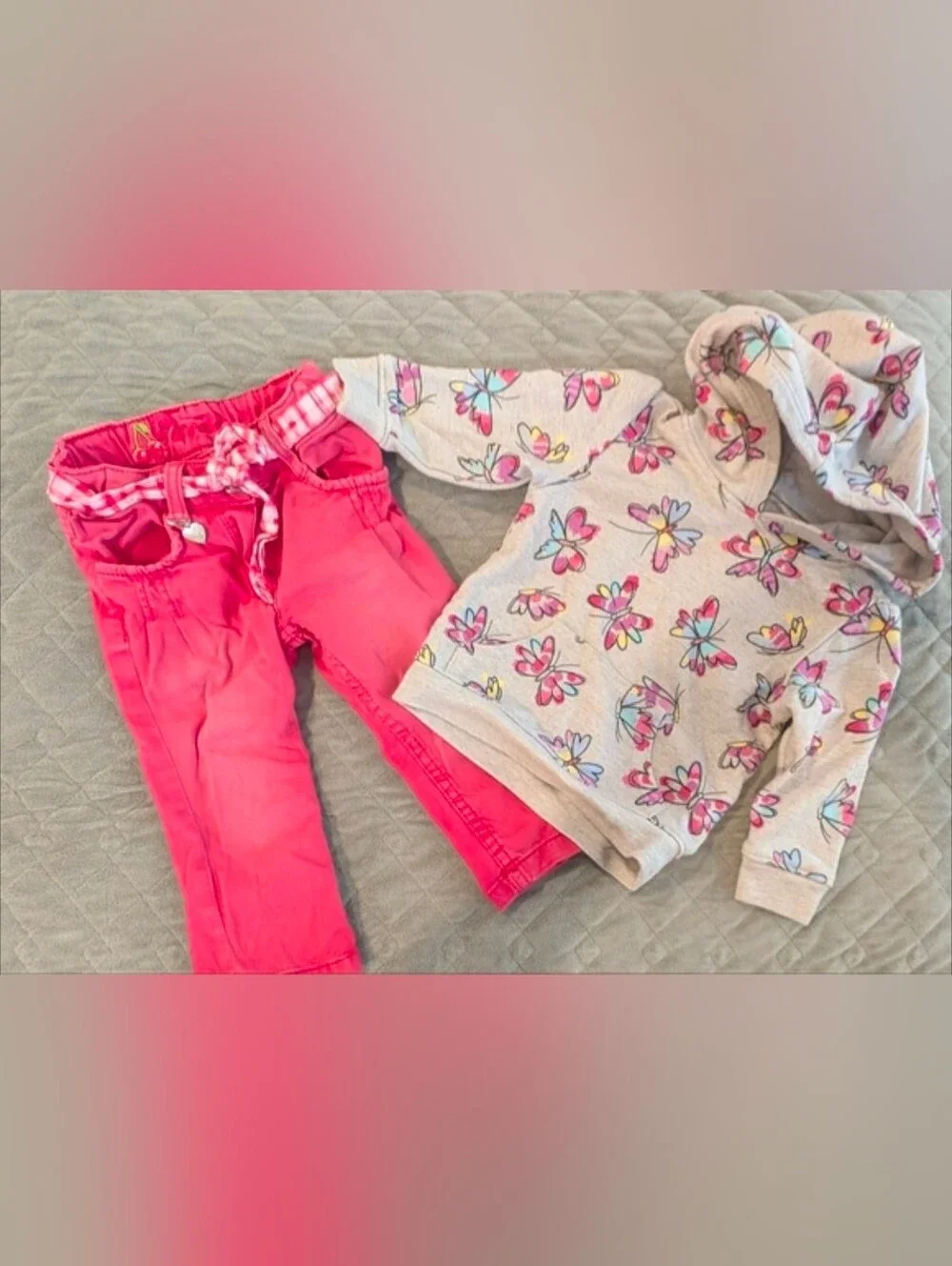 Pampolina 12M Pink and Gray Kids Matching Set